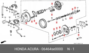Усилитель тормозной системы 06464SE0000 HONDA