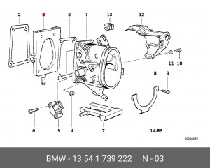 Патрубок дроссельной заслонки 13 54 1 739 222 BMW