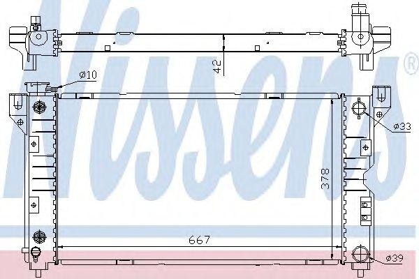 Радиатор, охлаждение двигател 60984A NISSENS
