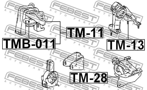 Подушка двигателя TM-11 FEBEST
