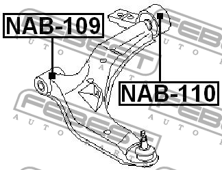 Сайлентблок NAB-109 FEBEST