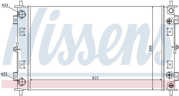 Радиатор, охлаждение двигател 60981A NISSENS