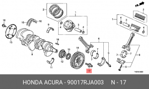 Болт крепления 90017RJA003 HONDA