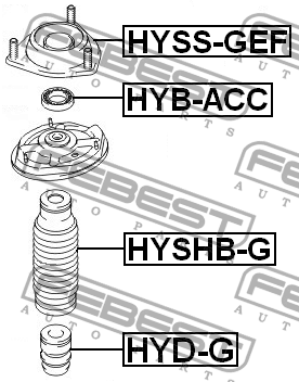 Пыльник амортизатора подвески HYSHB-G FEBEST