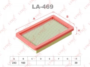 Фильтр воздушный LA-469 LYNXAUTO