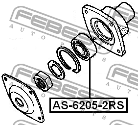 Подшипник AS-6205-2RS FEBEST