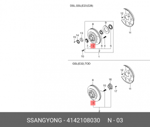 Деталь 4142108030 SSANG YONG