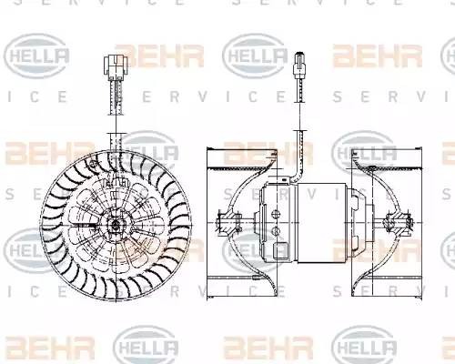 Электродвигатель, вентиляция салона 8EW 009 158-051 HELLA