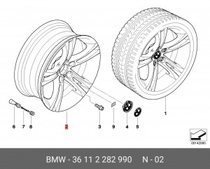 Диск колеса 36 11 2 282 990 BMW