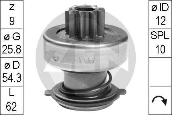Бендикс стартера ZN1117 ZEN