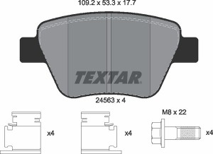 Колодки тормозные дисковые 2456301 TEXTAR