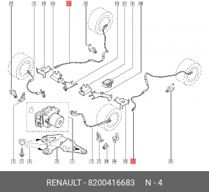 Датчик ABS 8200416683 RENAULT