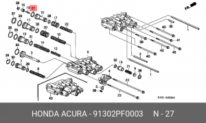Кольцо уплотнительное 91302PF0003 HONDA