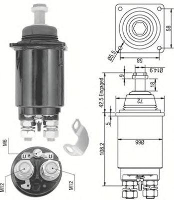 Тяговое реле, стартер 940113050310 MAGNETI MARELLI