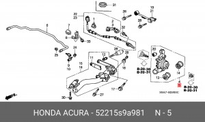 Кулак поворотный (комплект) 52215-S9A-981 HONDA