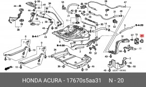 Деталь 17670S5AA31 HONDA