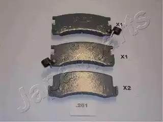 Комплект тормозных колодок, диско PP-261AF JAPAN PARTS GROUP