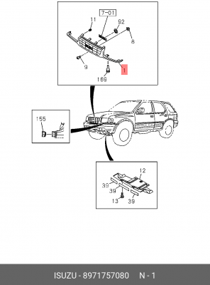 Решетка радиатора 8-97175-708-0 ISUZU