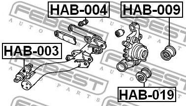 Сайлентблок HAB-009 FEBEST