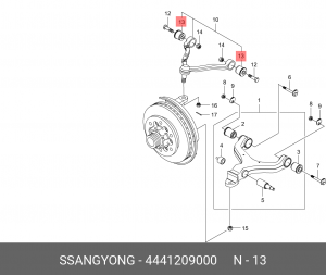 Сайлентблок 4441209000 SSANG YONG