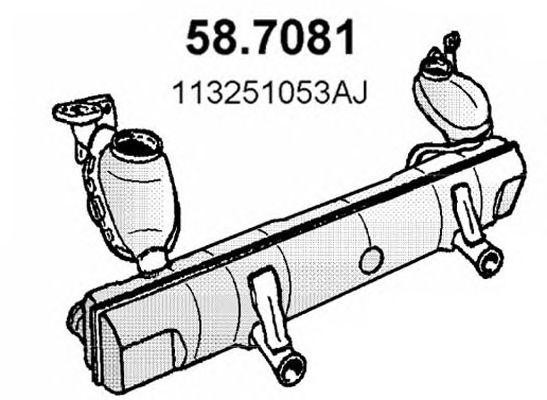 Глушитель выхлопных газов конечный 587081 ASSO
