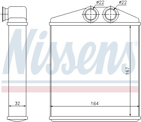 Теплообменник, отопление салона 72661 NISSENS