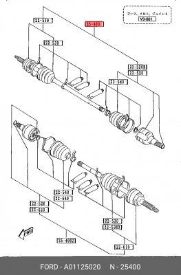 ШРУС A01125020 MAZDA