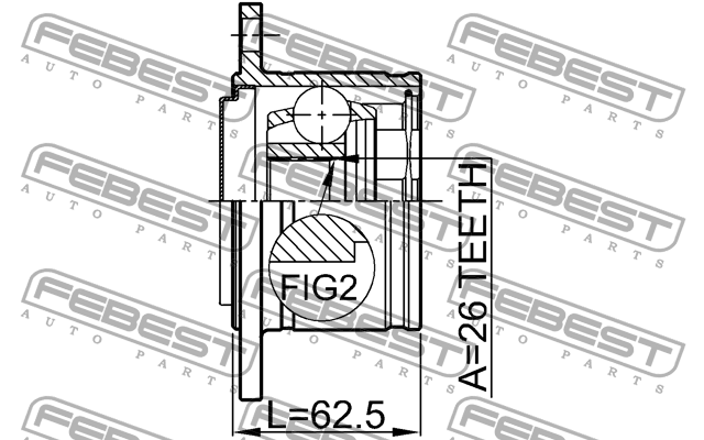 ШРУС 0411-K94RH FEBEST