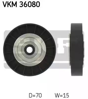 Паразитный / ведущий ролик, поликлиновой ремень VKM36080 SKF