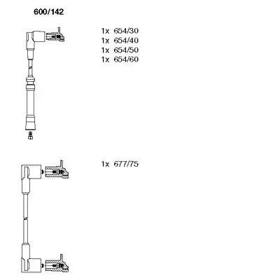 Ккомплект проводов зажигания 600142 BREMI