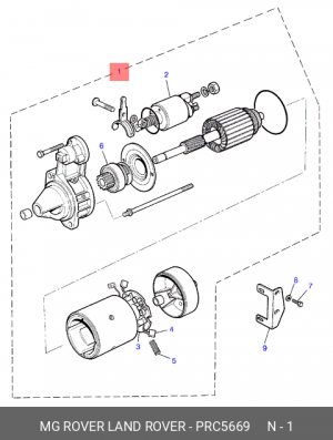 Стартер PRC5669 MG ROVER LAND ROVER