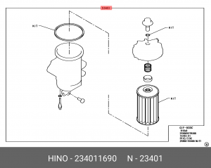 Фильтр топливный 234011690 HINO