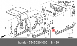 Клапан вентиляции салона 75450S04000 HONDA