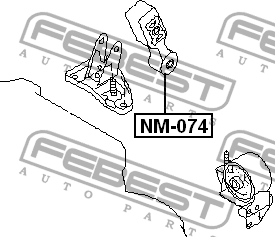 Подушка двигателя NM-074 FEBEST