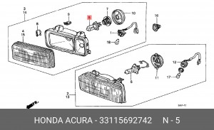 Лампа 33115692742 HONDA