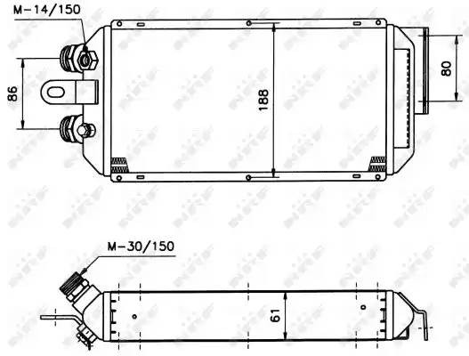 масляный радиатор, двигательное масло 31056 NRF
