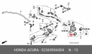 Сайлентблок 52365-S9A-004 HONDA