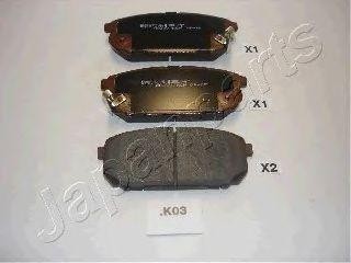 Комплект тормозных колодок, диско PPK03AF JAPAN PARTS GROUP