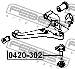 Опора шаровая подвески 0420-302 FEBEST