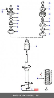 Амортизатор подвески 93FX-18045-FA FORD