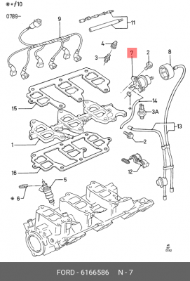 Регулятор давления подачи топлива 6 166 586 FORD