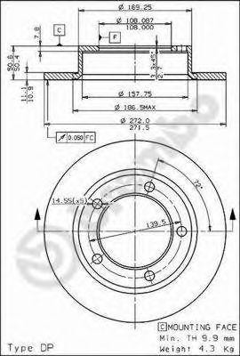 Тормозной диск 08.3939.10 BREMBO