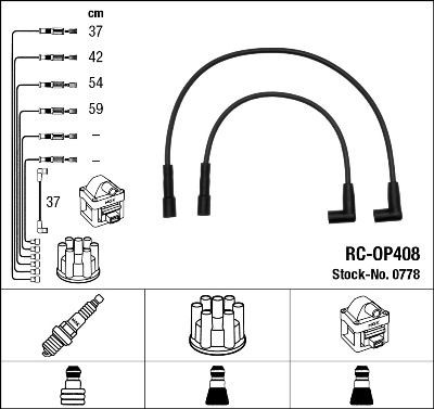 Ккомплект проводов зажигания 0778 NGK NTK