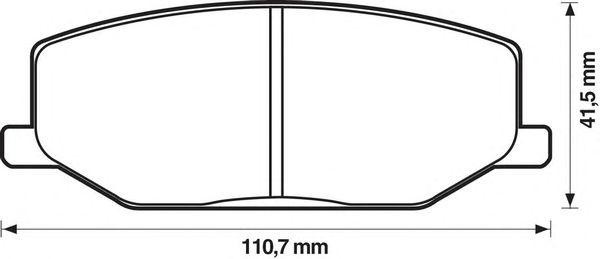 Комплект тормозных колодок, диско 572226B BENDIX JURID
