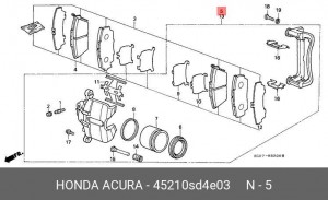 Тормозной суппорт 45210SD4E03 HONDA