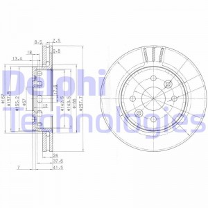 Тормозной диск BG3803 DELPHI