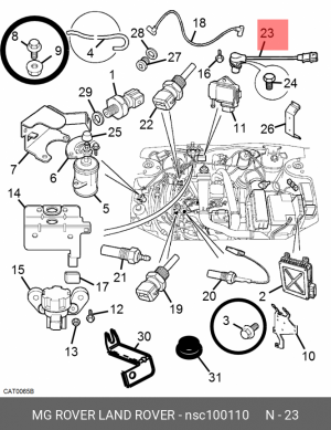 Датчик частоты вращения, управление двигателем NSC100110 MG ROVER LAND ROVER