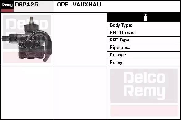 Гидравлический насос, рулевое управление DSP425 DELCO REMY