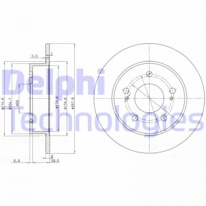 Тормозной диск BG3248 DELPHI