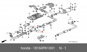 Катализатор 18160PK1X01 HONDA